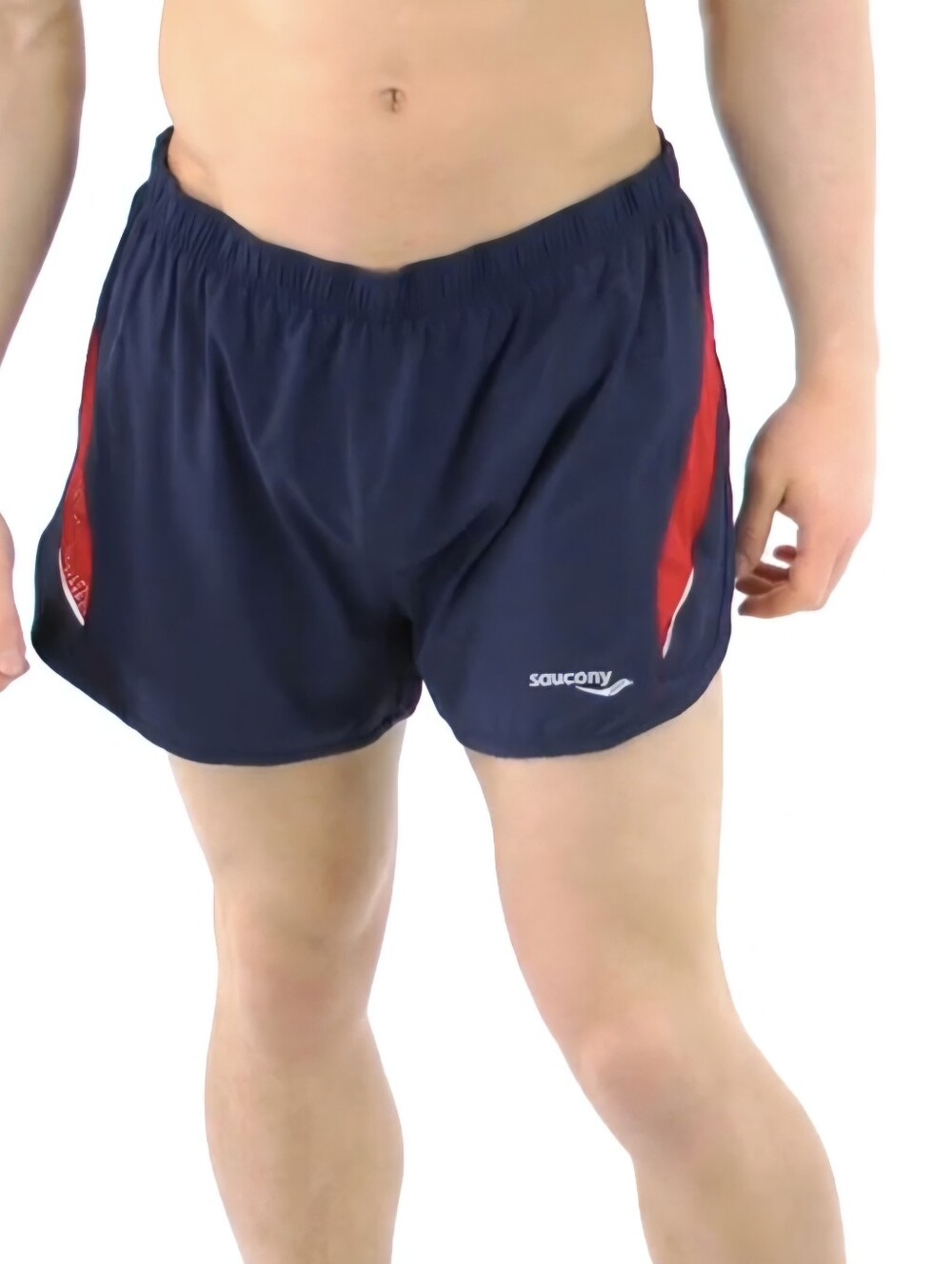 Saucony Mens Inferno 3" Split Running Shorts Blue Size Medium